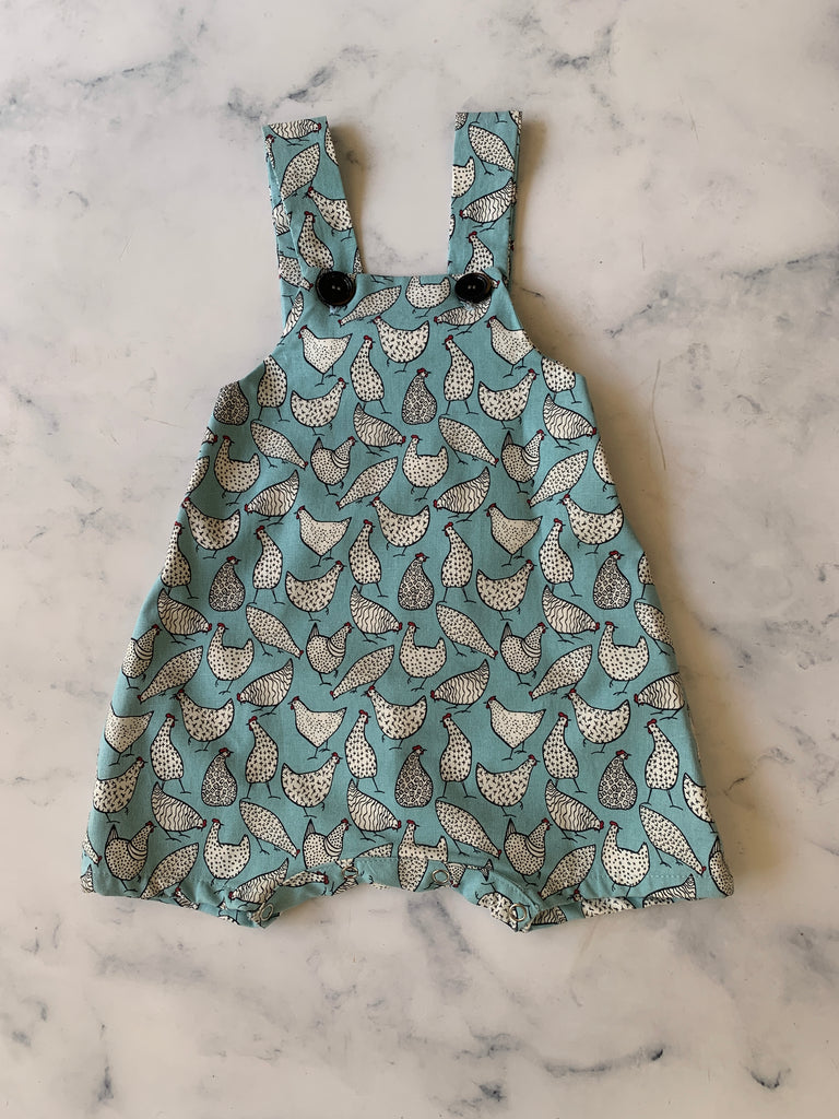 Guinea Fowl Romper turquoise - Love Sam