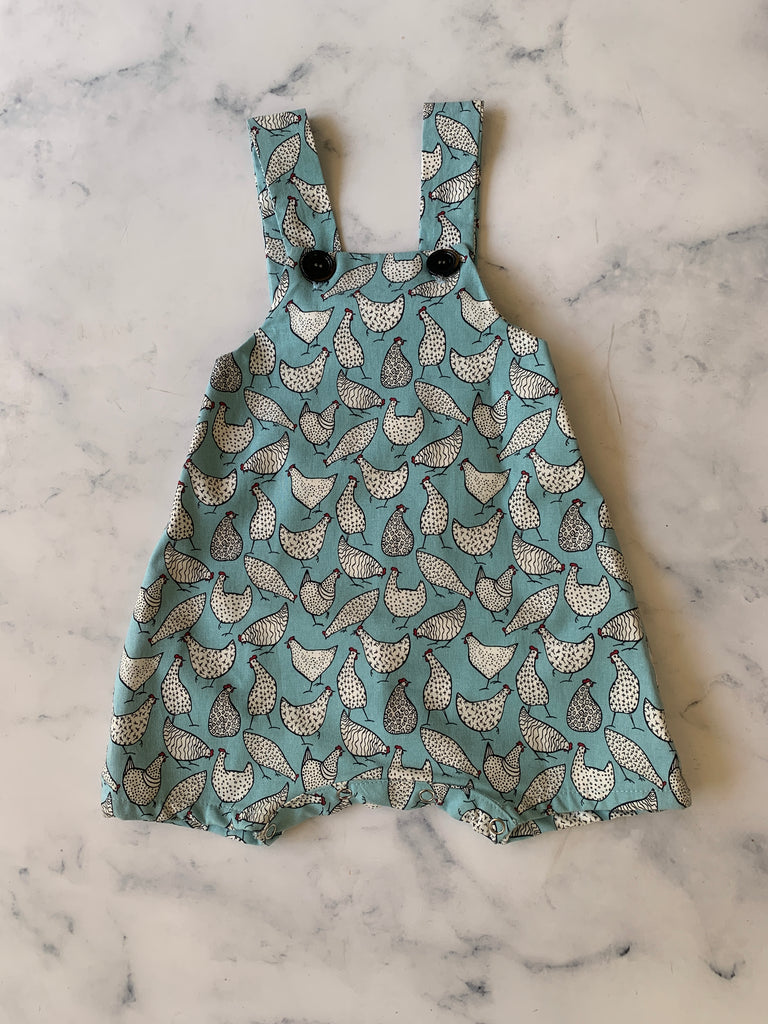 Guinea Fowl Romper turquoise - Love Sam