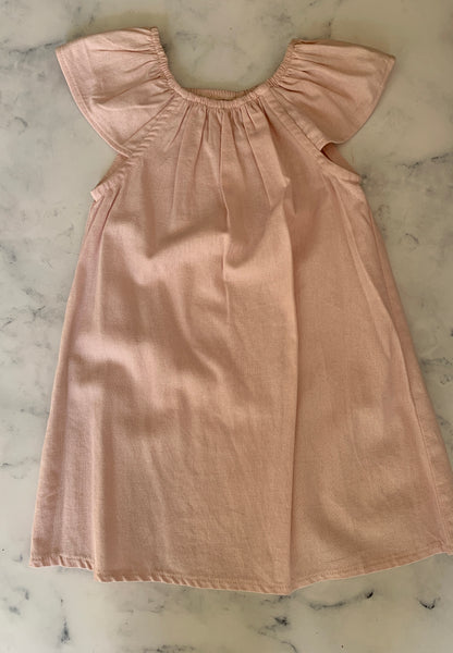 Pink Linen Dress - Love Sam