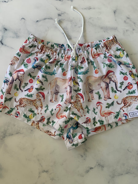 Ladies Christmas Animal Sleep shorts - Love Sam