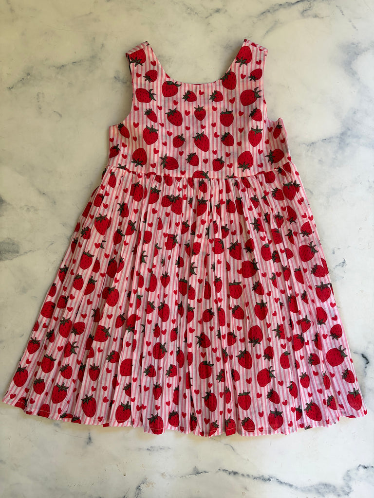 Strawberry and Hearts Girls Dress - Love Sam