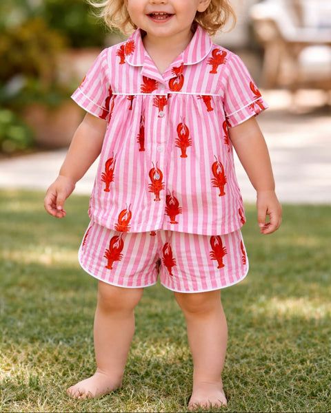 Pink Lobster Pyjamas - Love Sam