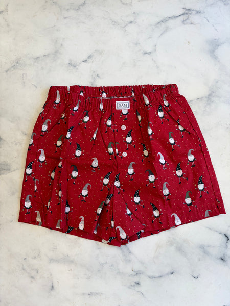 CHRISTMAS MEN'S BOXER NAUGHTY ELF RED - Love Sam
