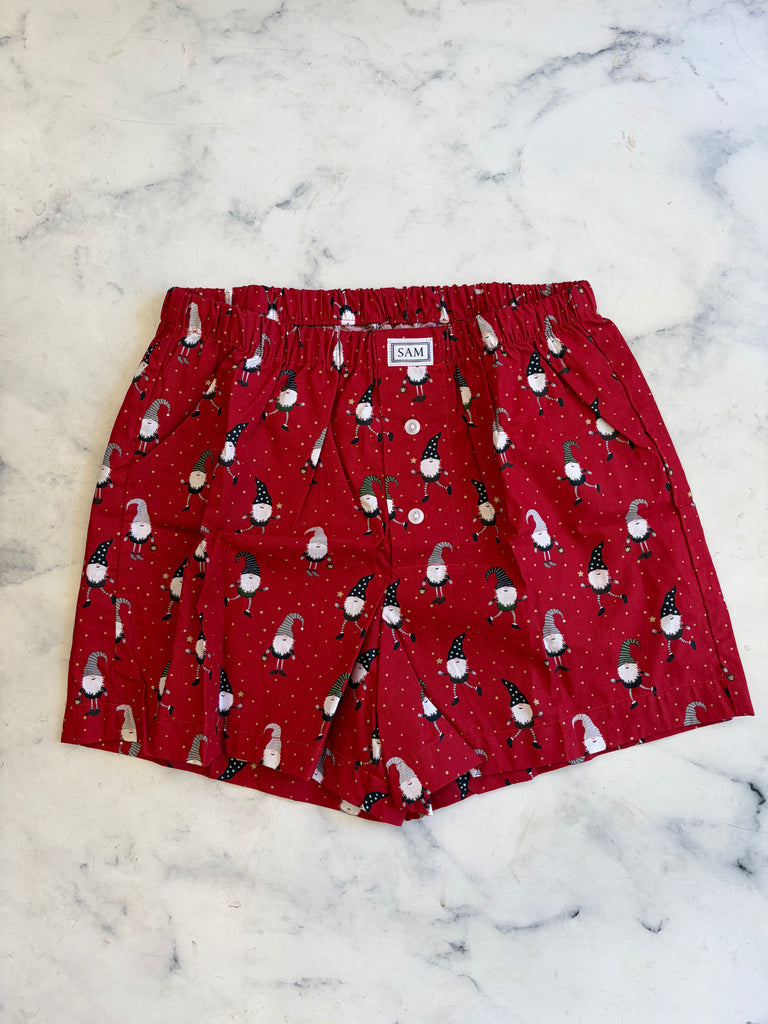 CHRISTMAS MEN'S BOXER NAUGHTY ELF RED - Love Sam