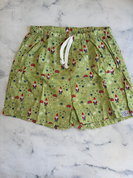 Christmas Ladies Sleep Shorts green Gnome - Love Sam