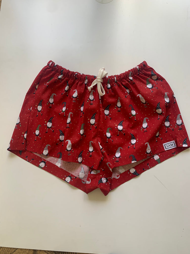 Ladies Red Christmas Sleep shorts - Love Sam