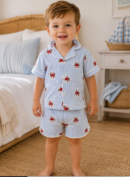 Crab Pyjamas  Indian Cotton - Love Sam