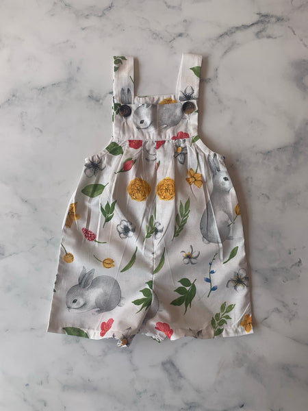 Floral Bunny Dungarees - Love Sam
